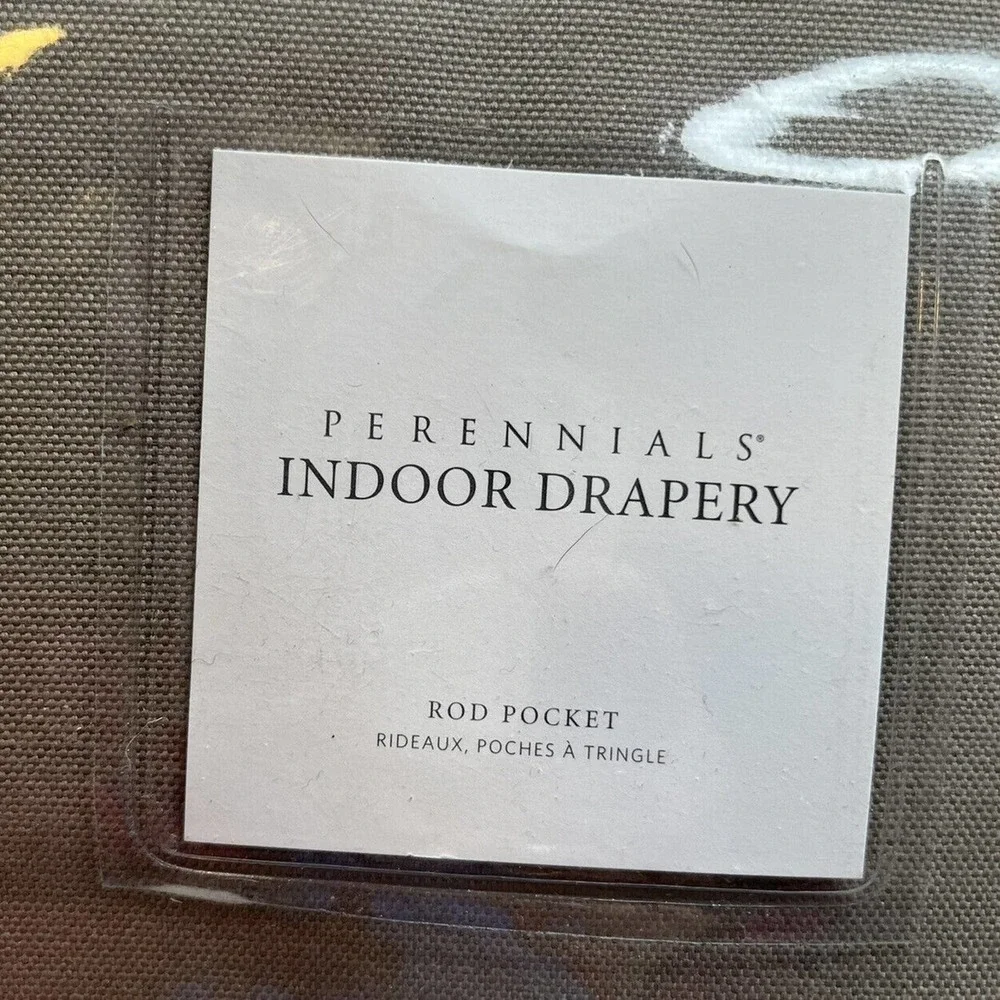 NWT RH Perennials Restoration Hardware Indoor Drapery Curtains Rod Pocket Tan